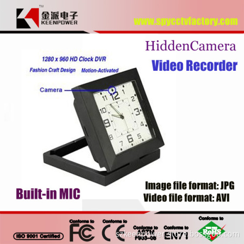 Clock with HD Motion Activated Video Recorder